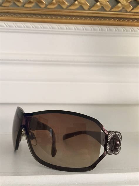 Chanel Swarovski Crystal Camelia CC Sunglasses 4164